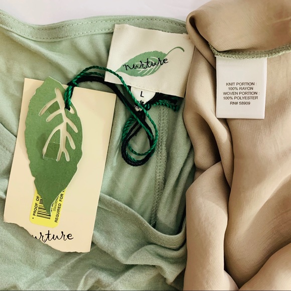 Nurture / Oversized Butterfly Green Gold Blouse - Picture 7 of 8